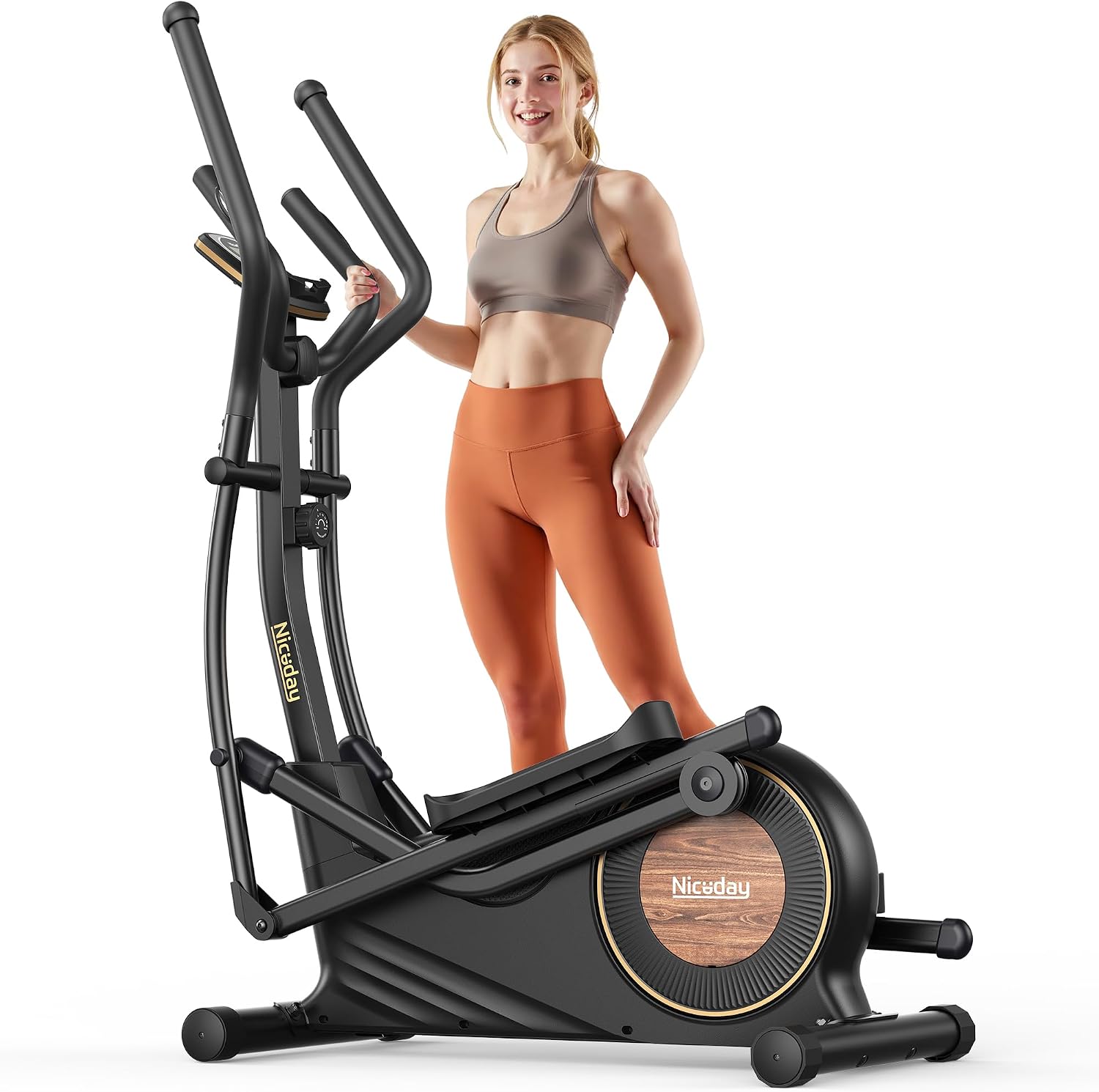 Transform Your Home Workouts with the Niceday Elliptical Machine - Compact Design, 16 Resistance Levels, and 400LB Capacity for Ultimate Performance